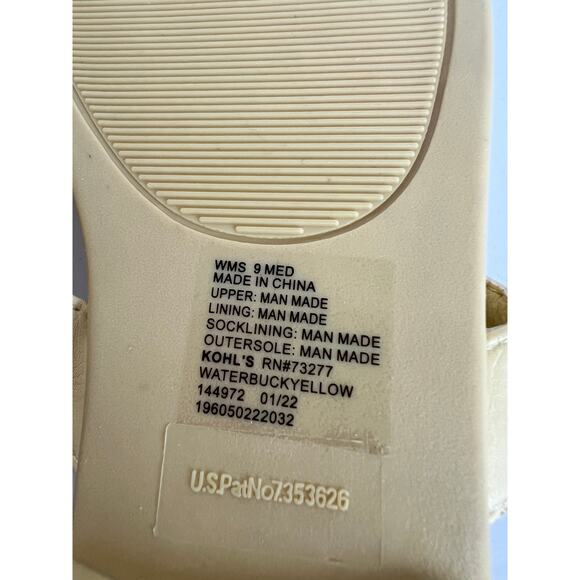 NWOT SO° Vegan Yellow Flower  Thong Slip On Flip Flop Flat Sandals Size 9M - Picture 7 of 7